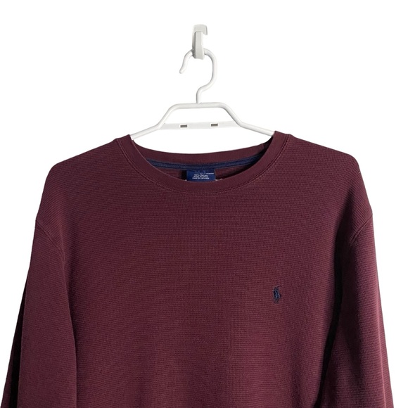 Polo Ralph Lauren Men's Burgundy Crewneck Knit Sleepwear Top - Picture 2 of 7
